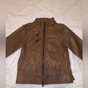 Boys Urban Republic brown leatherette jacket. Size 5/6. new condition.